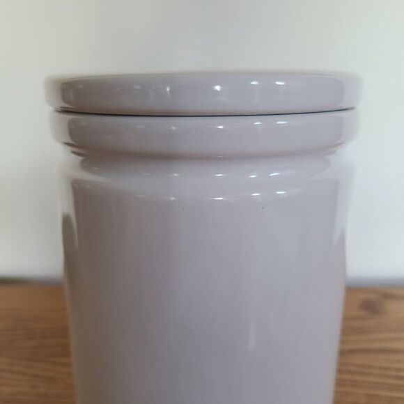 WCL White Ceramic Large Canister Crock Clean Contemporary Design High Quality - Picture 3 of 15